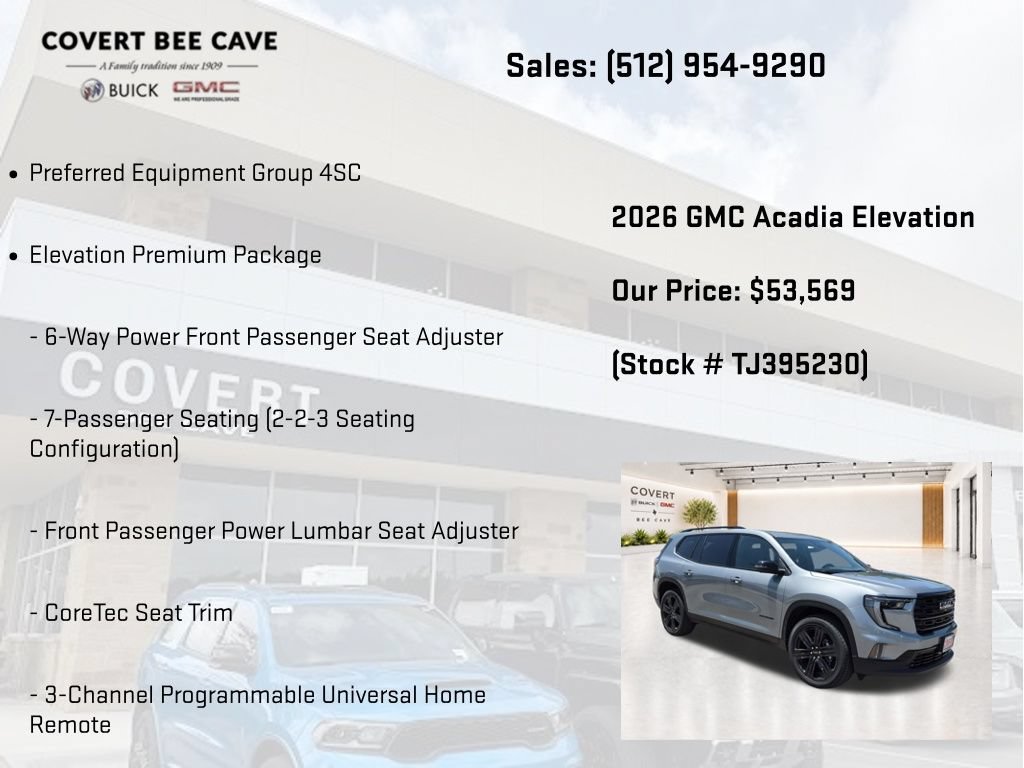 New 2026 GMC Acadia Elevation w/ Black Edition FWD image 7