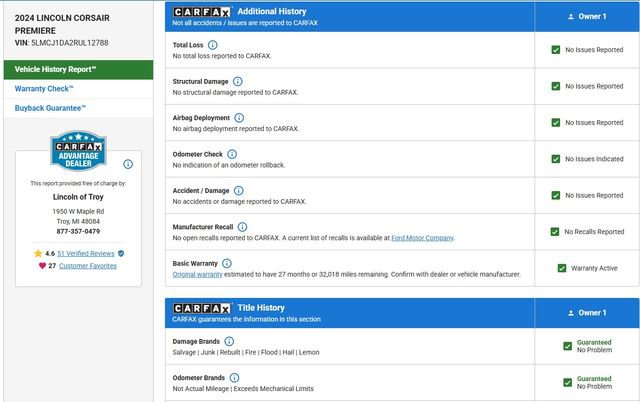 Certified 2024 Lincoln Corsair AWD w/ Equipment Group 101A image 4