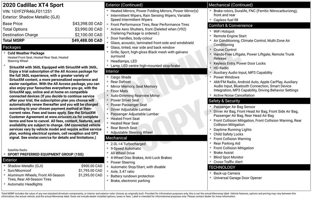 Used 2020 Cadillac XT4 Sport image 40