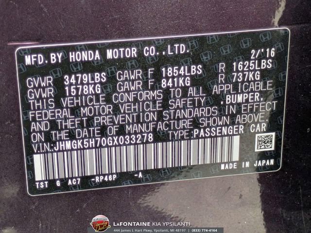 Used 2016 Honda Fit EX image 33
