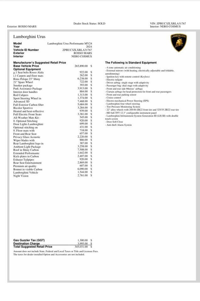 Used 2024 Lamborghini Urus Performante image 39