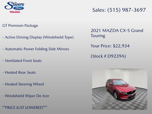 Used 2021 MAZDA CX-5 Grand Touring w/ GT Premium Package AWD/4WD image 8