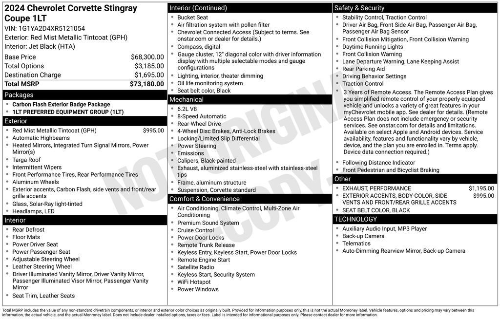 Certified 2024 Chevrolet Corvette Stingray Coupe w/ 1LT image 27