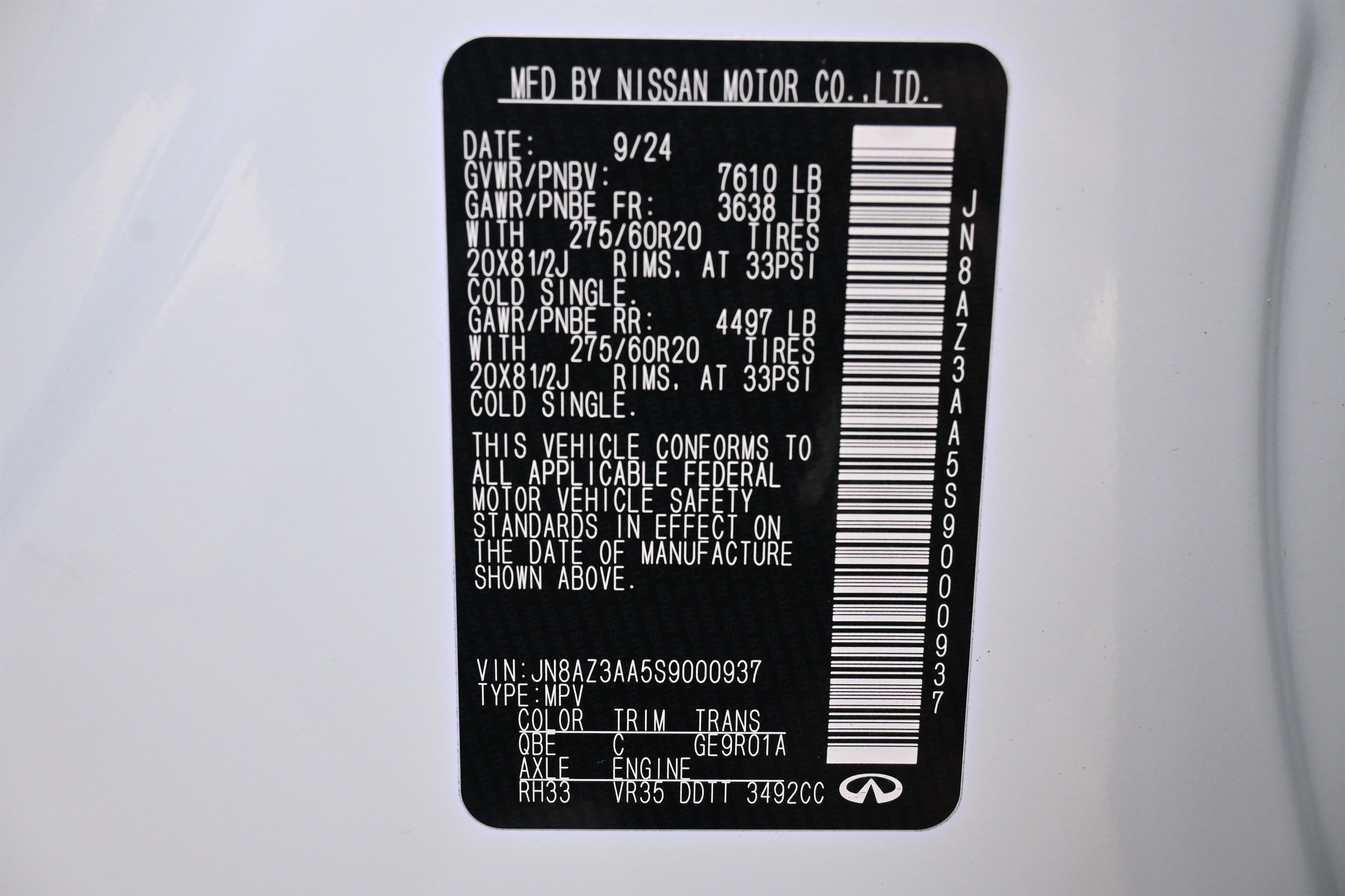 Used 2025 INFINITI QX80 Pure w/ Cargo Package image 37