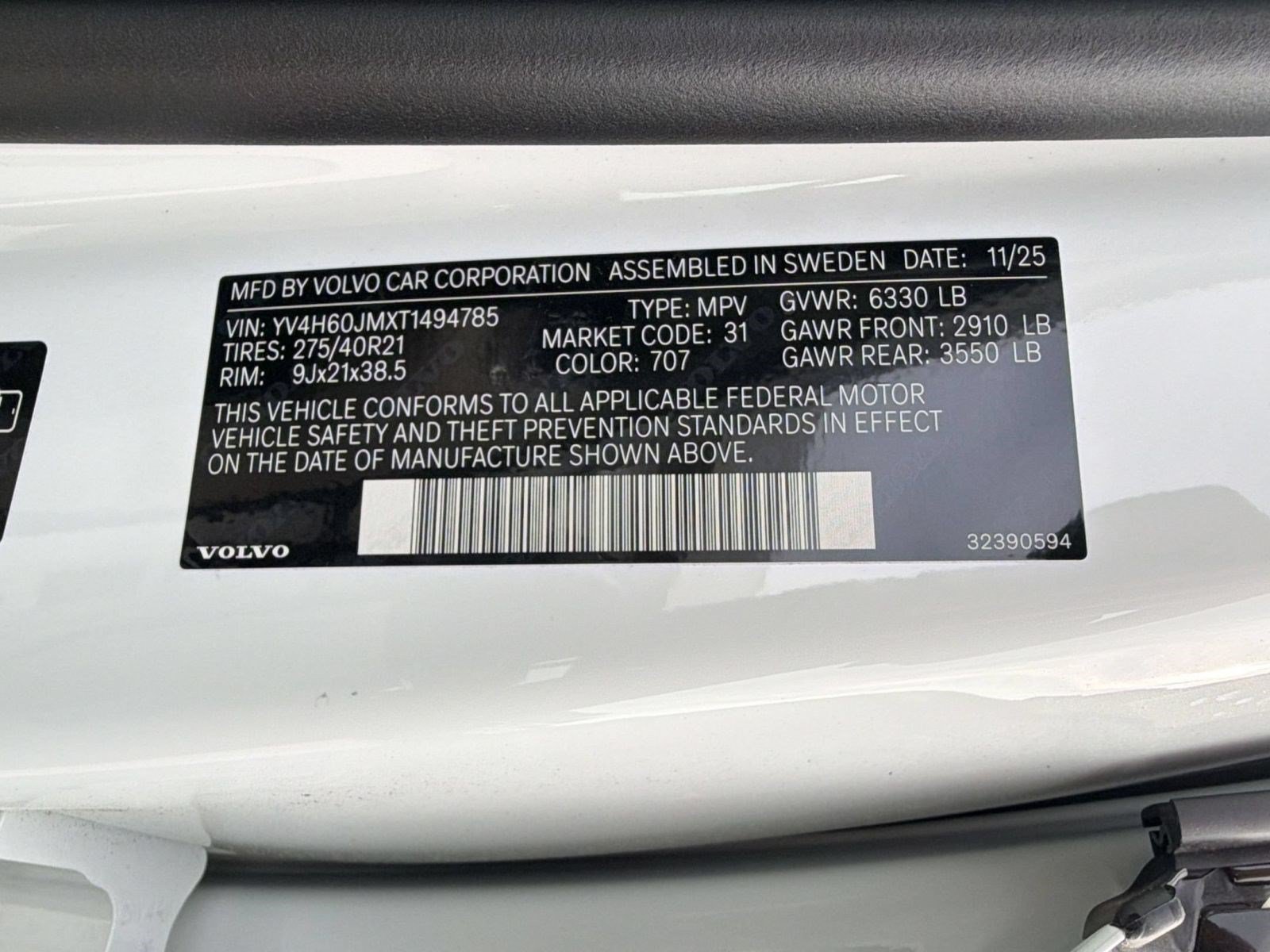 Used 2026 Volvo XC90 T8 Ultra w/ Protection Package Premier AWD/4WD image 20