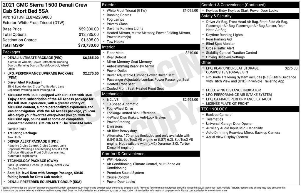 Used 2021 GMC Sierra 1500 Denali w/ Denali Ultimate Package AWD/4WD image 5