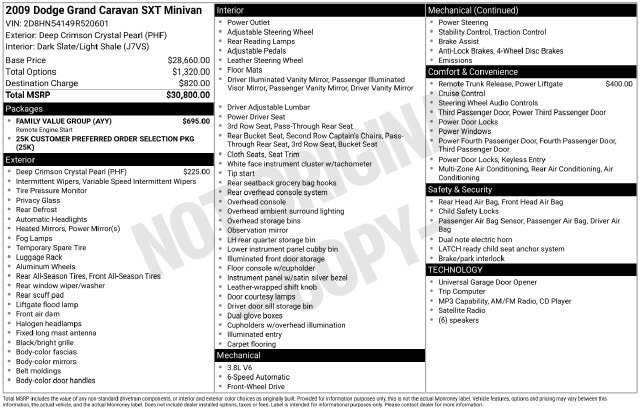 Used 2009 Dodge Grand Caravan SXT w/ Family Value Group FWD image 2