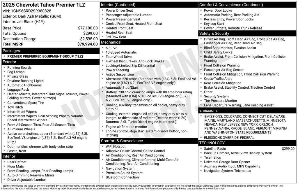 New 2025 Chevrolet Tahoe Premier image 39