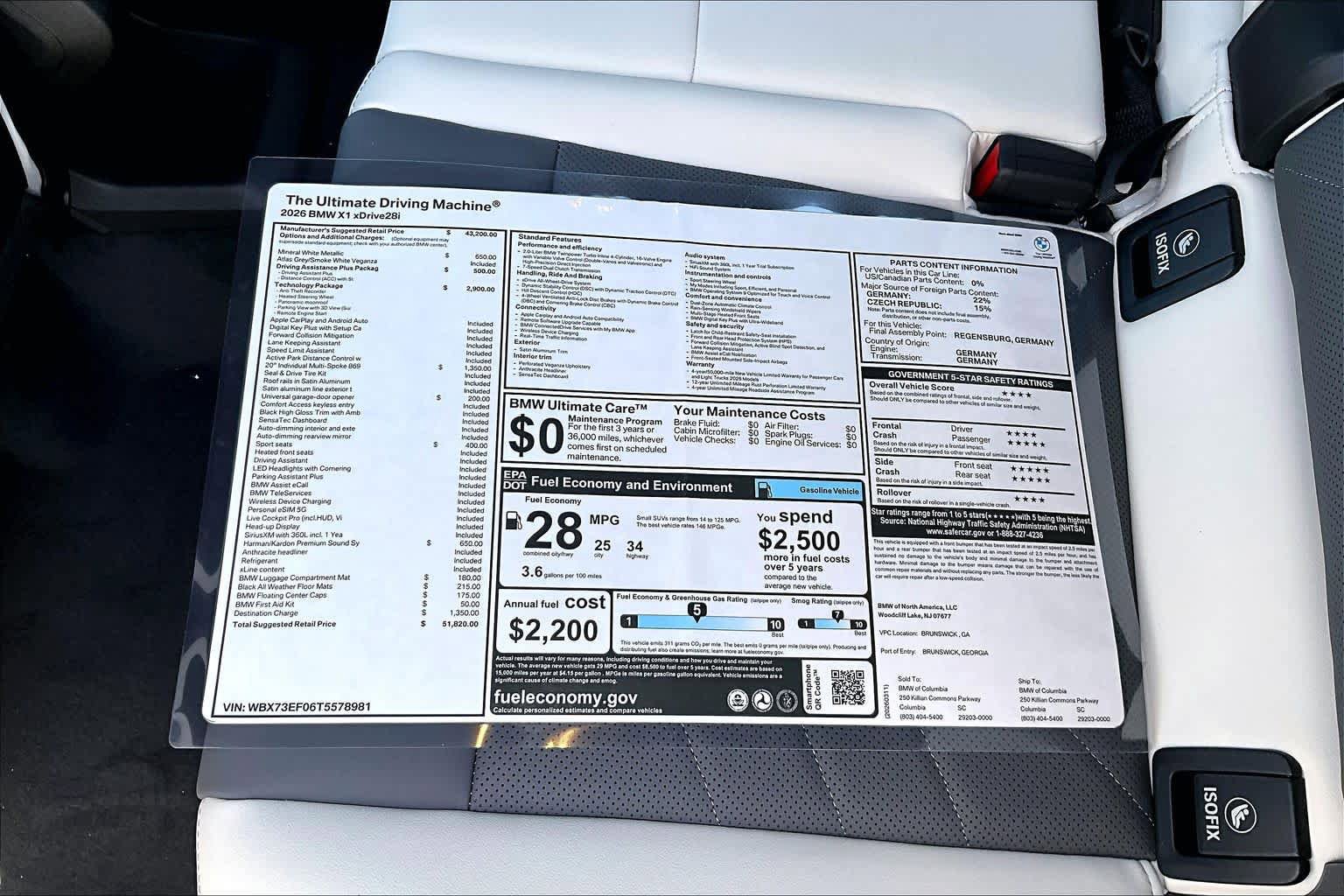 New 2026 BMW X1 xDrive28i w/ Technology Package AWD/4WD image 19