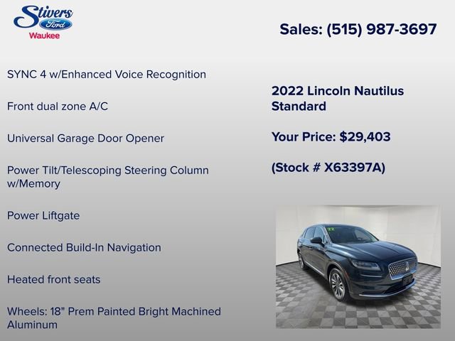 Certified 2022 Lincoln Nautilus AWD w/ Premium Package image 22