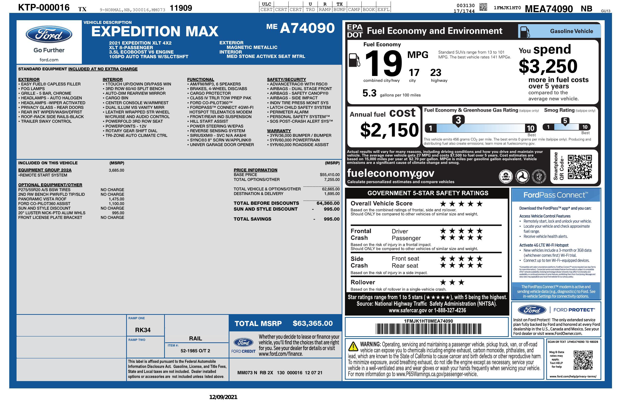 Used 2021 Ford Expedition Max XLT image 3