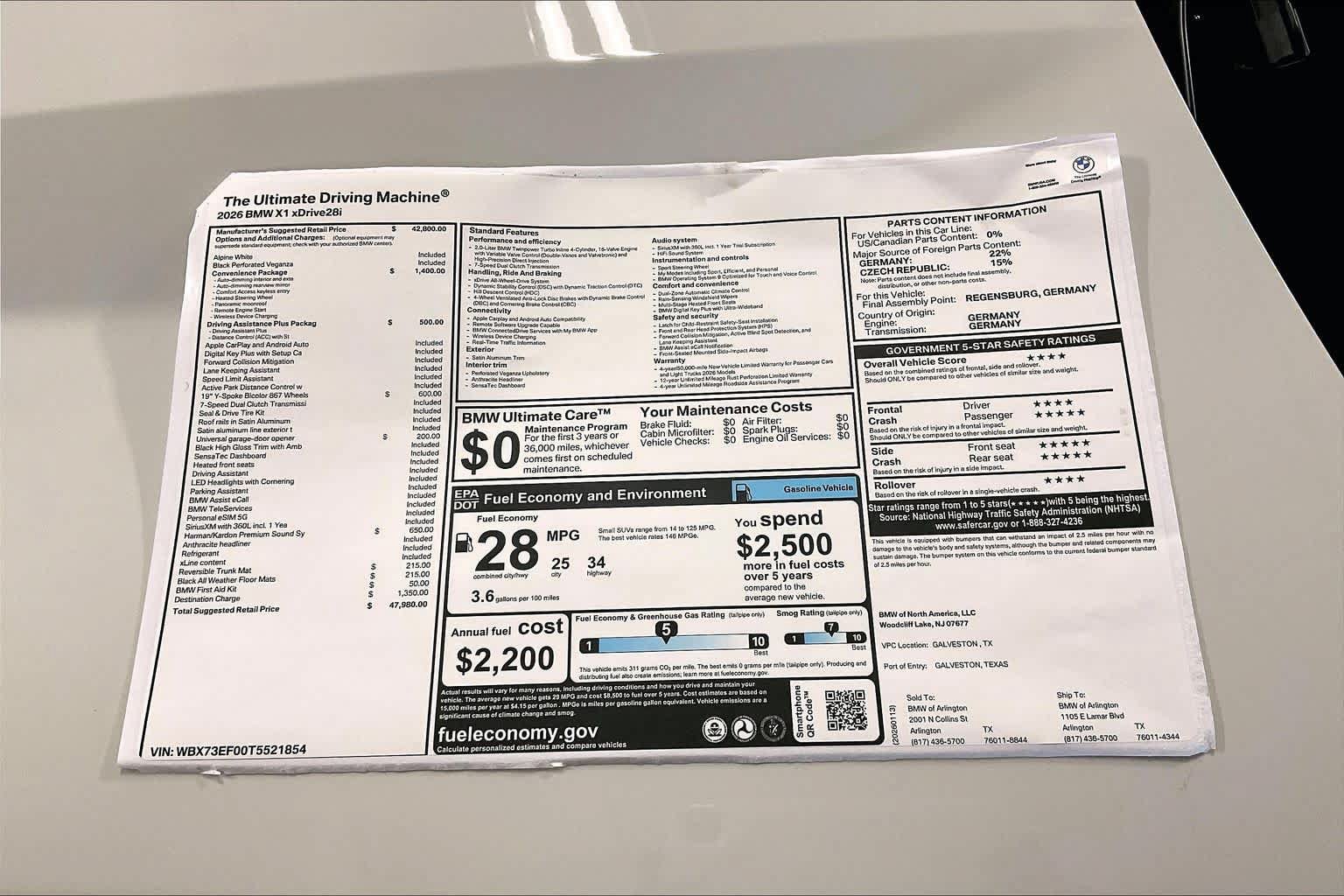 Used 2026 BMW X1 xDrive28i w/ Convenience Package AWD/4WD image 19