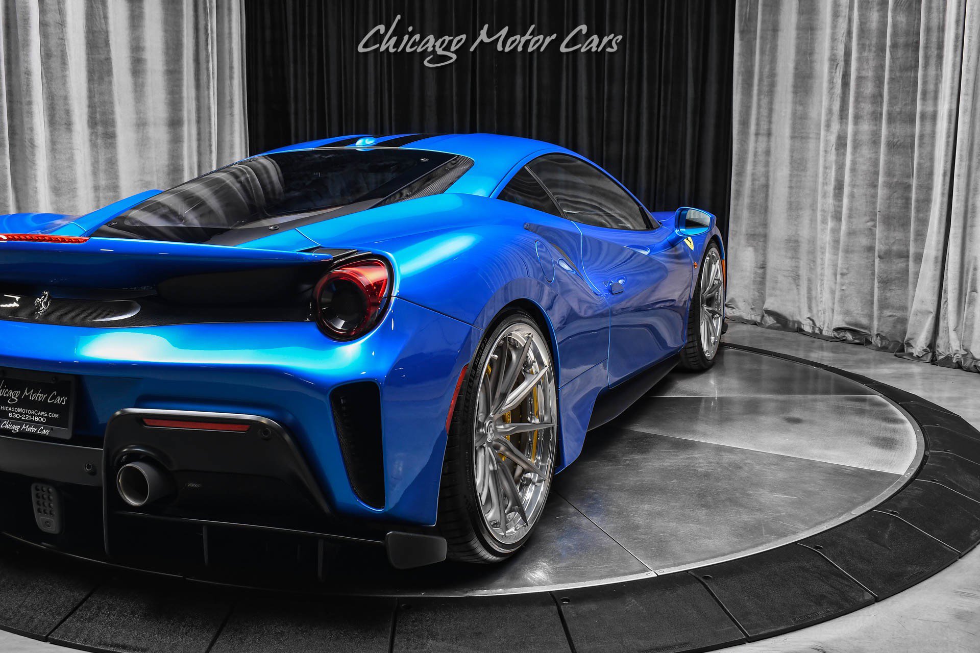 Used 2020 Ferrari 488 Pista Coupe Blu Corsa HRE Wheels Ful image 41