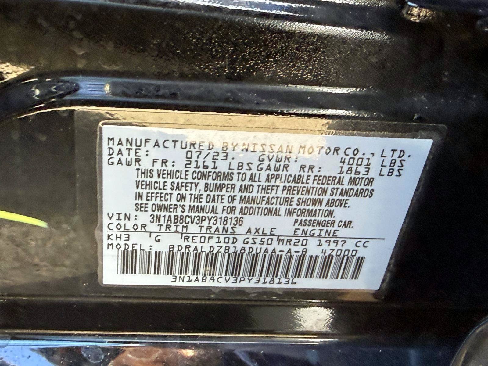 Used 2023 Nissan Sentra SV w/ All-Weather Package FWD image 30