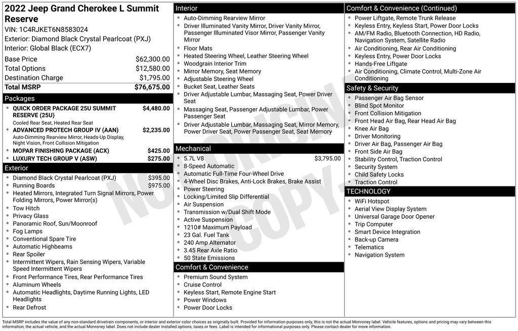 Certified 2022 Jeep Grand Cherokee L Summit image 38