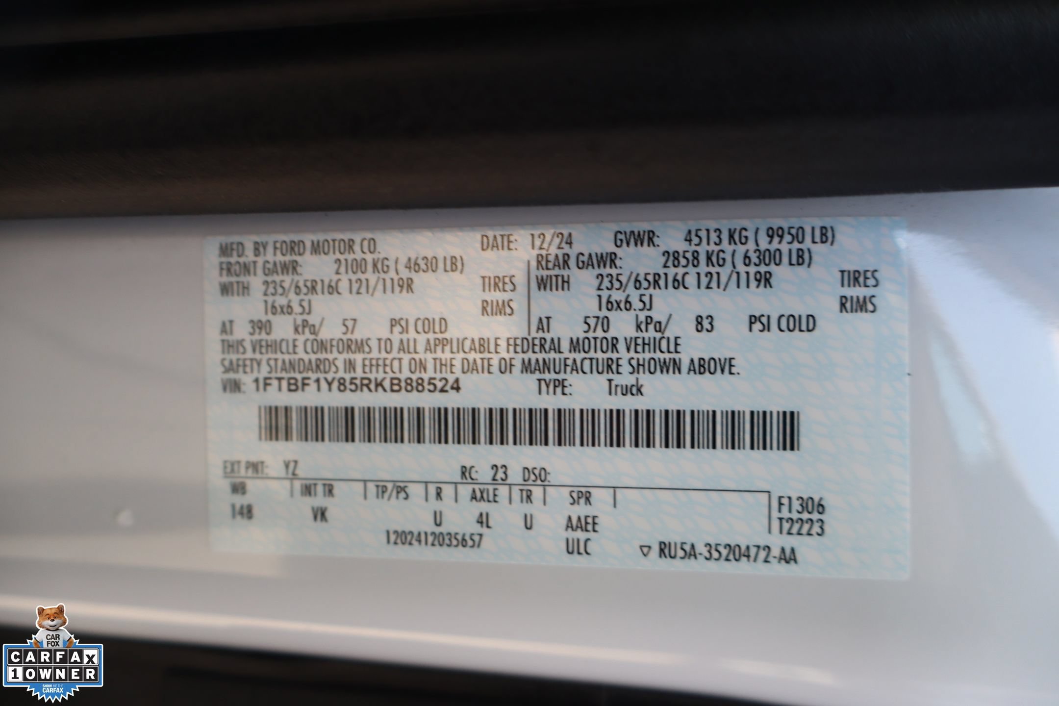 Used 2024 Ford Transit 350 148 Low Roof w/ Load Area Protection Package RWD image 30