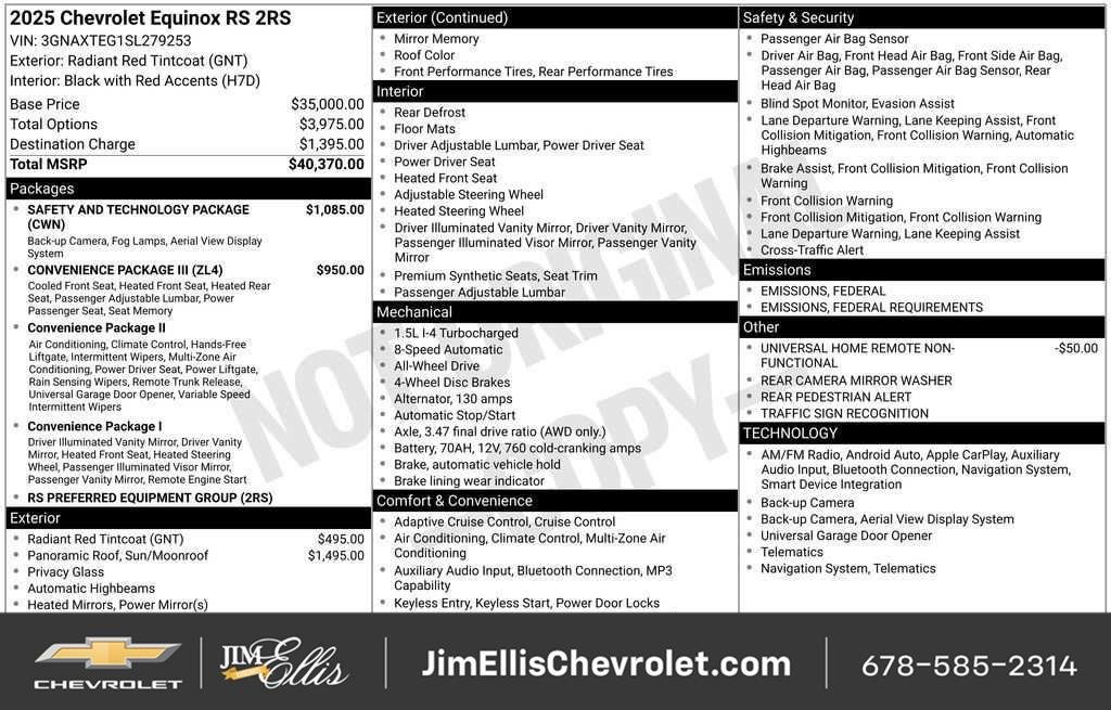 New 2025 Chevrolet Equinox RS w/ Safety and Technology Package AWD/4WD image 8