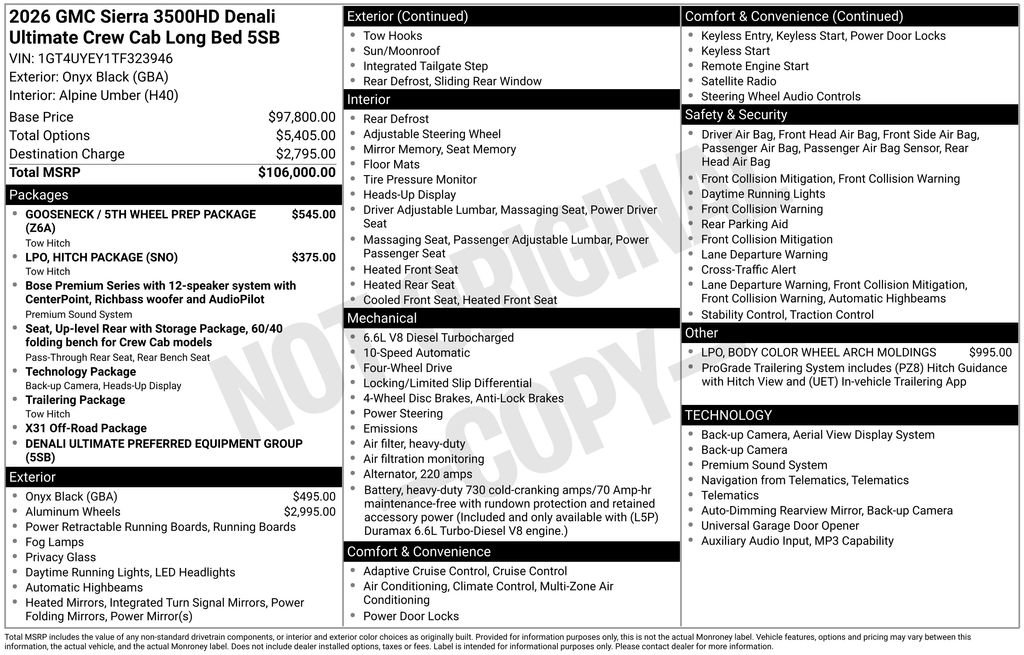 New 2026 GMC Sierra 3500 Denali Ultimate AWD/4WD image 26