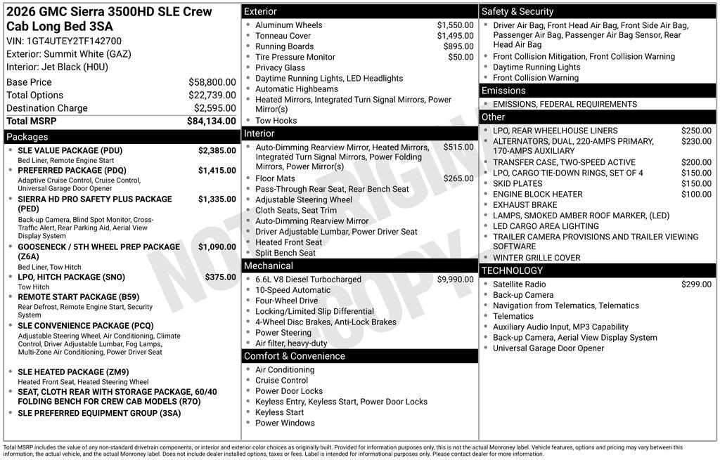 New 2026 GMC Sierra 3500 SLE w/ SLE Value Package image 28