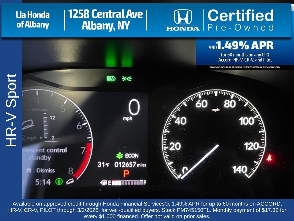 Certified 2023 Honda HR-V Sport image 14