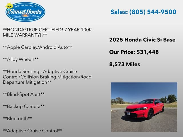 Certified 2025 Honda Civic Si image 6