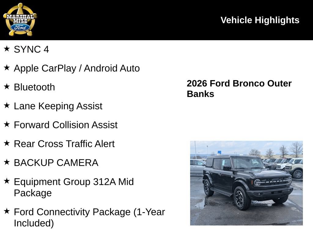 New 2026 Ford Bronco Outer Banks AWD/4WD image 2
