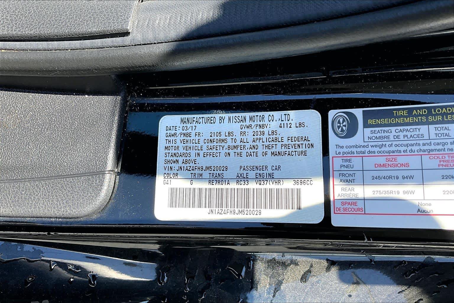 Used 2018 Nissan 370Z Touring Sport RWD image 35