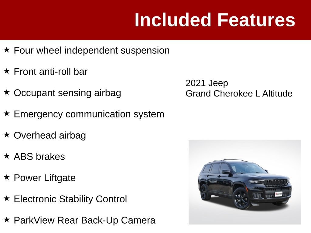Used 2021 Jeep Grand Cherokee L Laredo AWD/4WD image 4