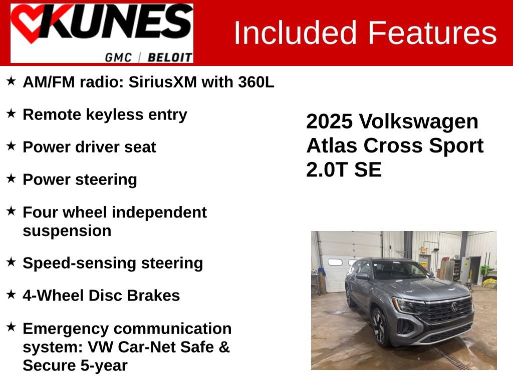 Used 2025 Volkswagen Atlas Cross Sport SE AWD/4WD image 2
