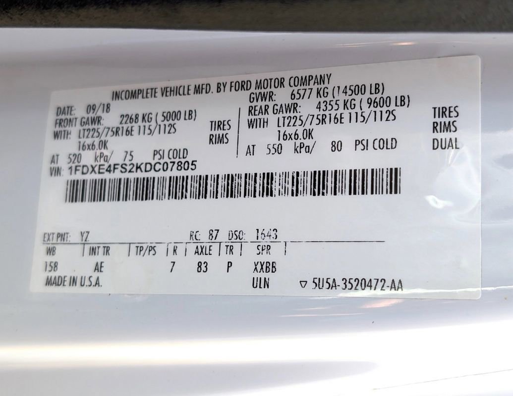 Used 2019 Ford E-450 and Econoline 450 Super Duty w/ Power Windows & Locks Group image 15