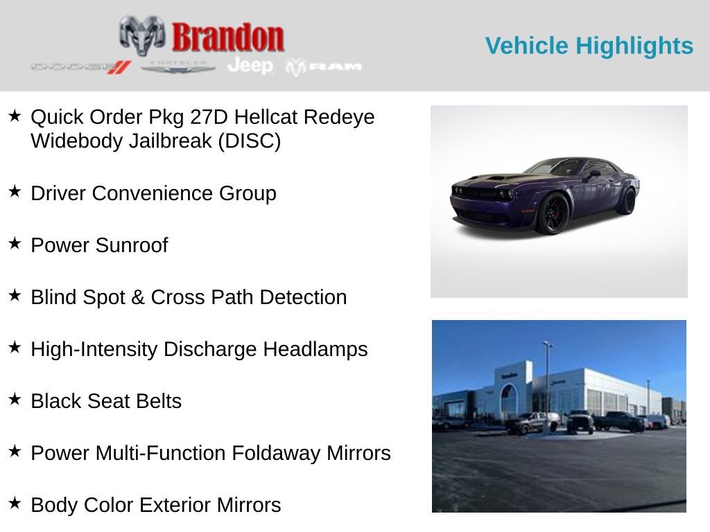 Used 2023 Dodge Challenger SRT Hellcat RWD image 2
