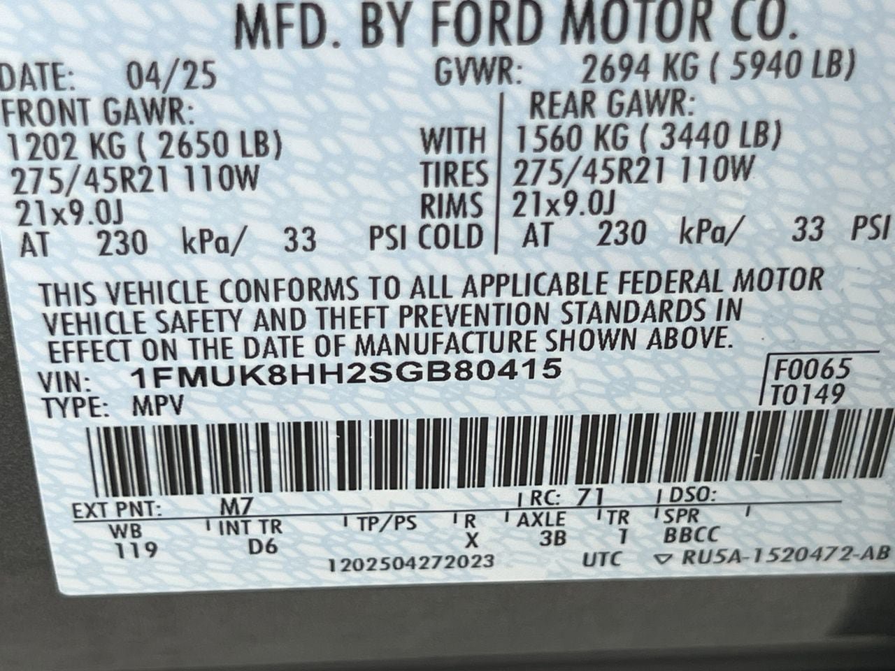 Used 2025 Ford Explorer Platinum w/ LUX Leather Package AWD/4WD image 31