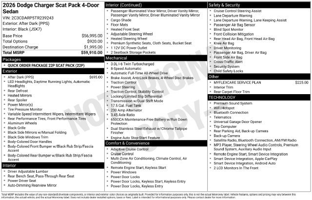 New 2026 Dodge Charger Scat Pack AWD/4WD image 35