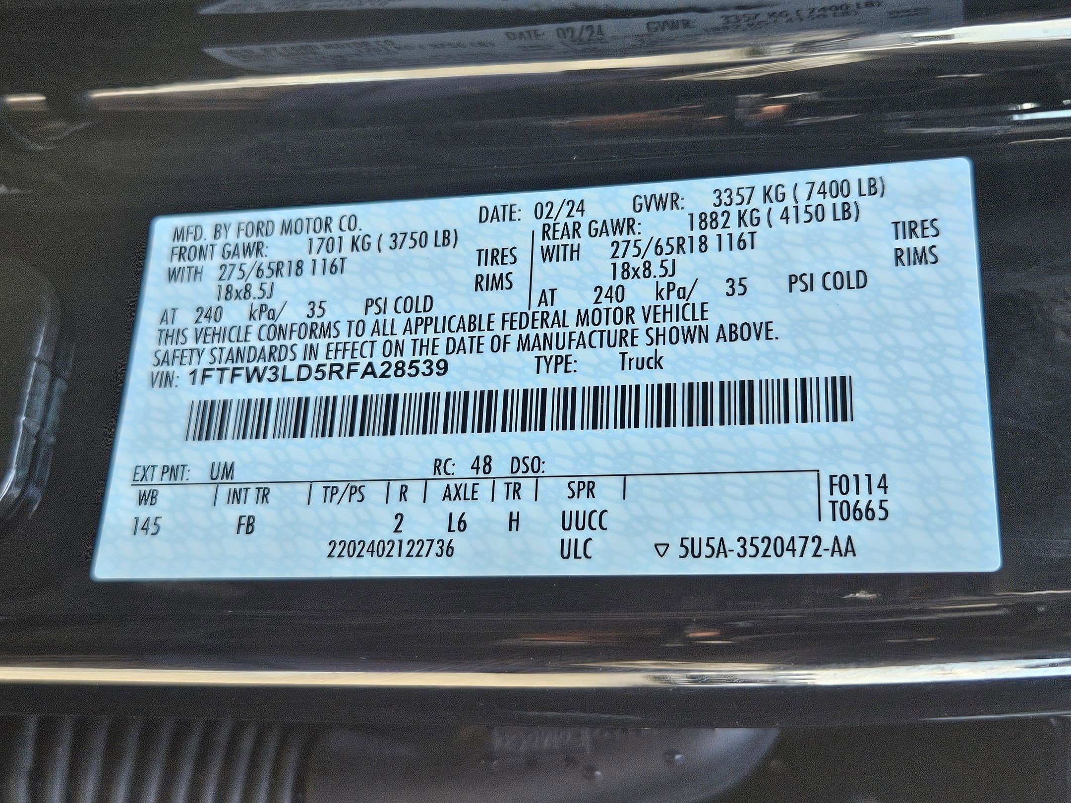 Used 2024 Ford F150 XLT w/ Equipment Group 302A MID AWD/4WD image 36