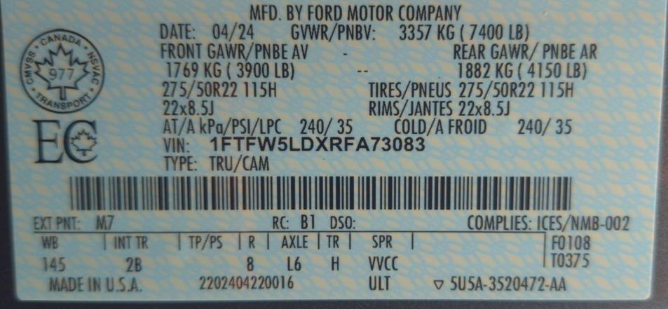 Used 2024 Ford F150 Lariat w/ Equipment Group 502A High AWD/4WD image 14