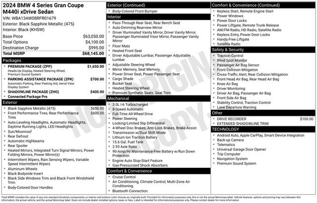 Used 2024 BMW M440i xDrive Gran Coupe w/ Premium Package image 33