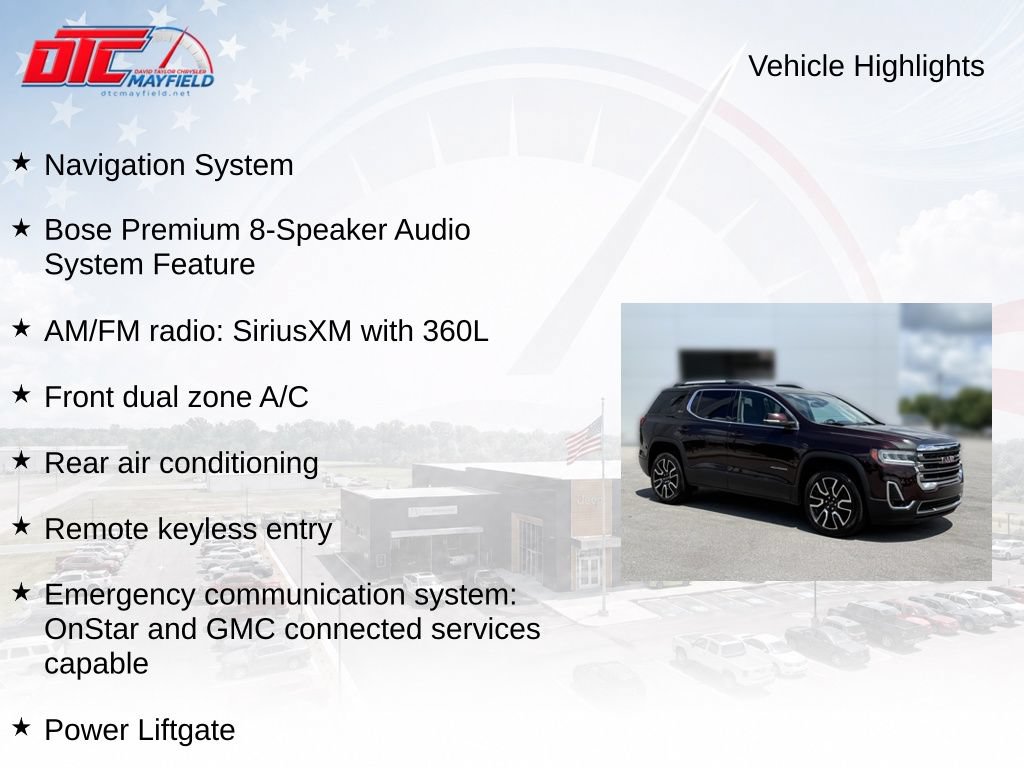 Used 2021 GMC Acadia SLT w/ LPO, Black Accent Package FWD image 6