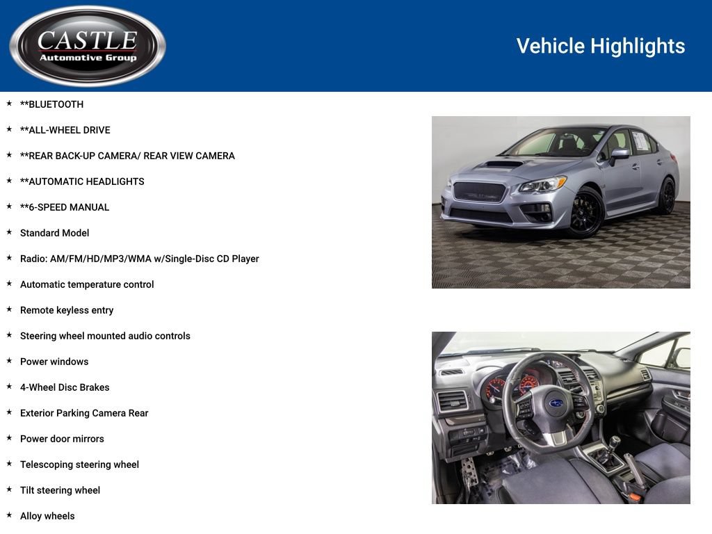 Used 2015 Subaru WRX AWD/4WD image 3