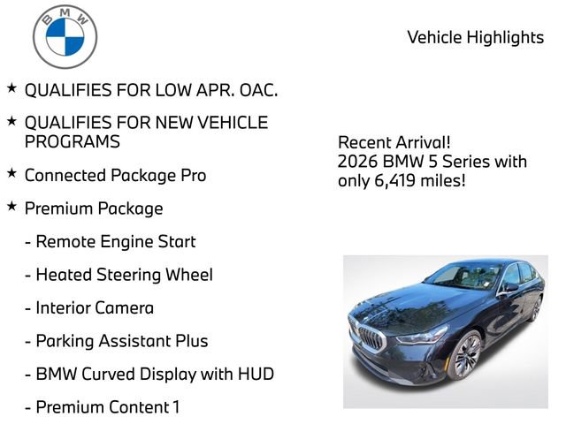 Used 2026 BMW 530i xDrive w/ Premium Package AWD/4WD image 4