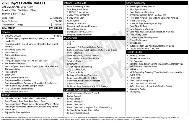 Certified 2023 Toyota Corolla Cross LE AWD/4WD image 6