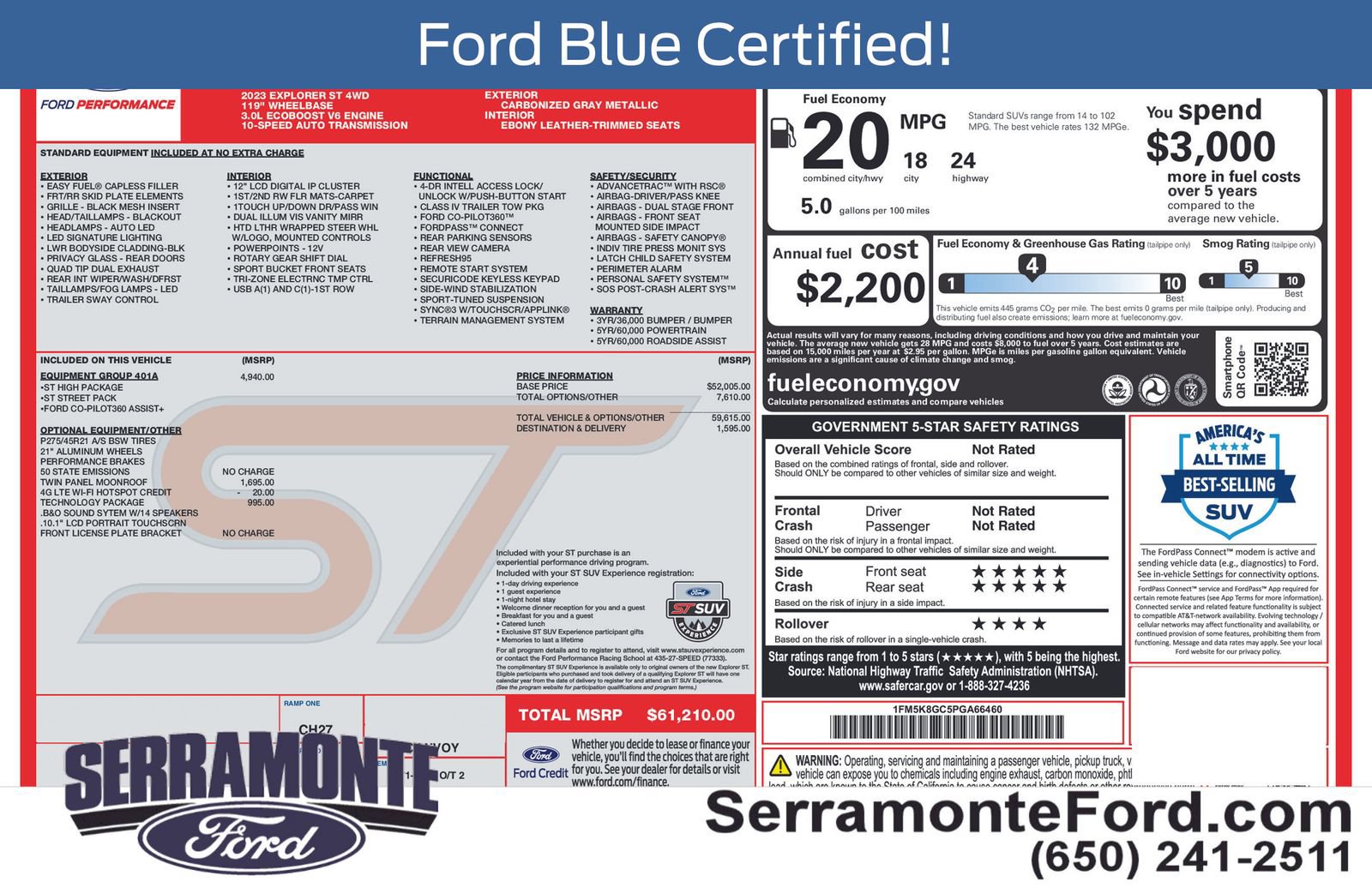 Used 2023 Ford Explorer ST w/ Equipment Group 401A AWD/4WD image 18