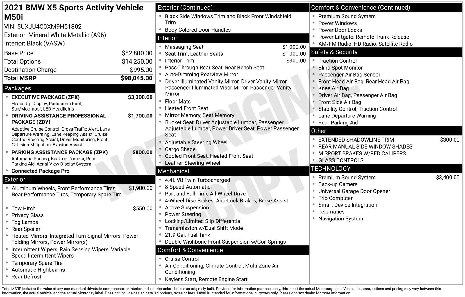 Used 2021 BMW X5 M50i w/ Executive Package image 15