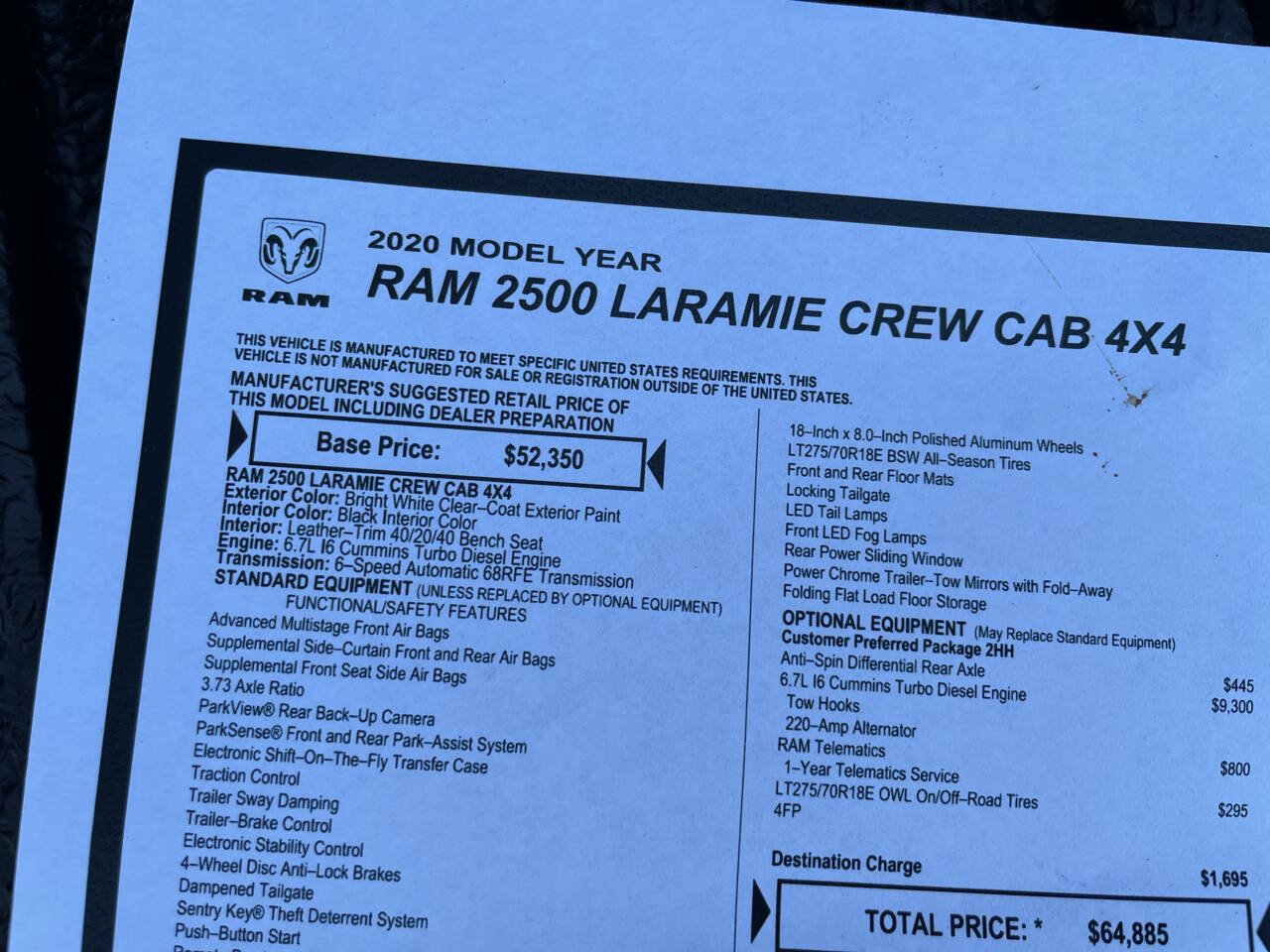 Used 2020 RAM 2500 Laramie AWD/4WD image 16