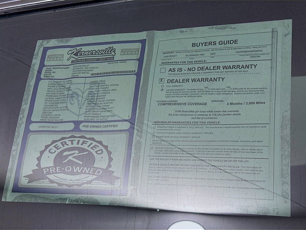 Used 2022 Chevrolet Silverado 1500 Custom image 37