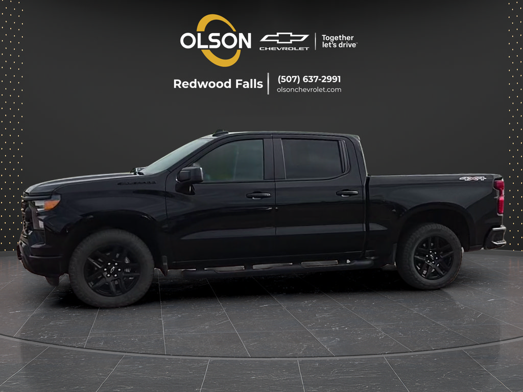 Used 2024 Chevrolet Silverado 1500 Custom w/ Turbomax Blackout Package AWD/4WD image 2