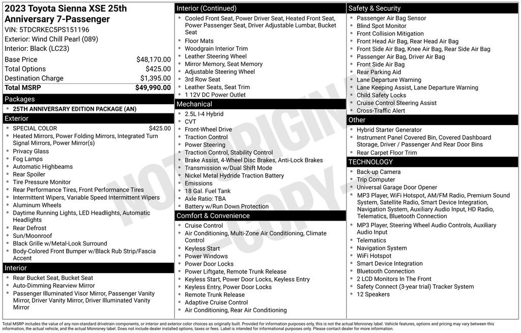Used 2023 Toyota Sienna XSE FWD image 28