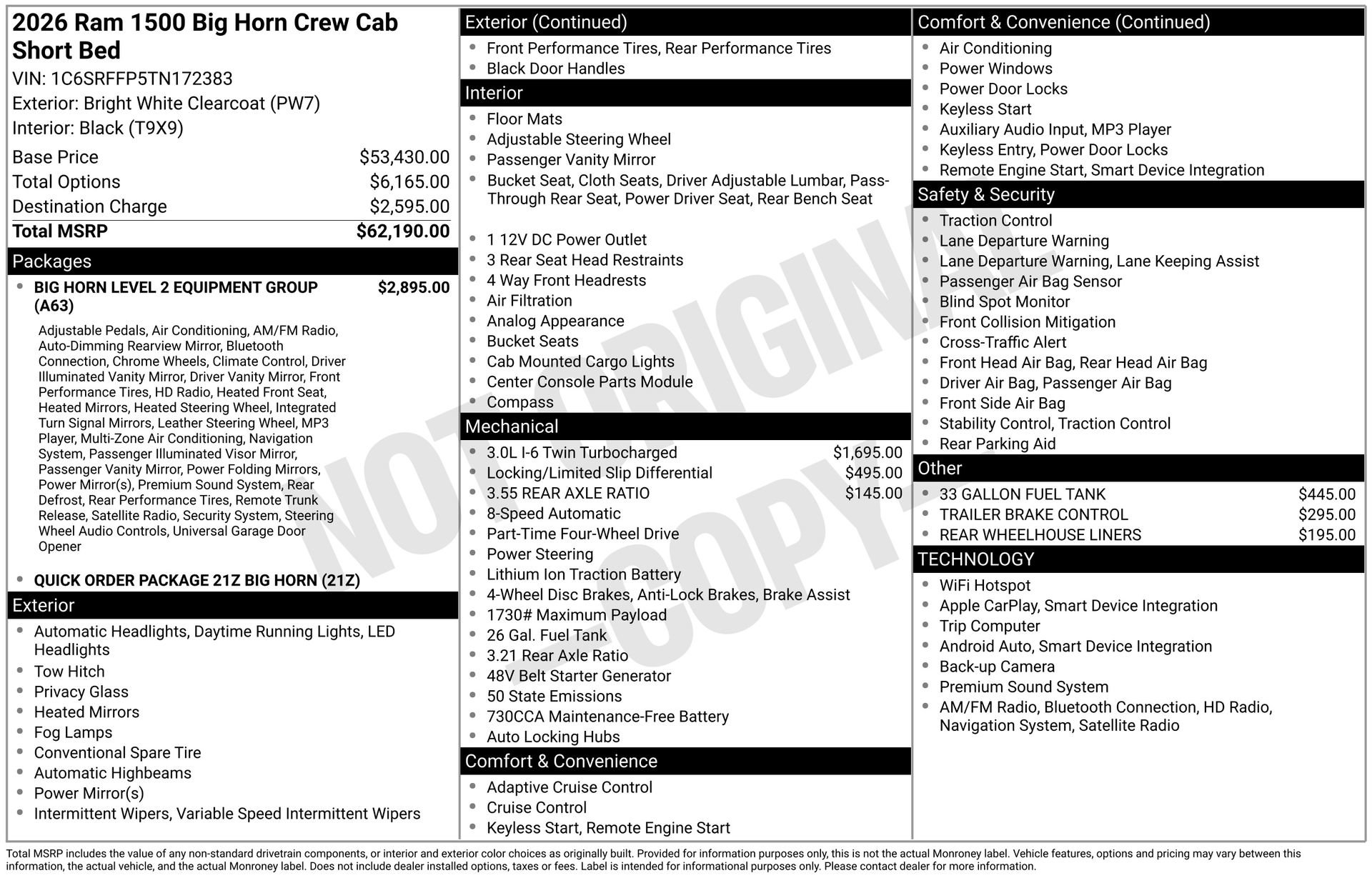 New 2026 RAM 1500 Big Horn image 3