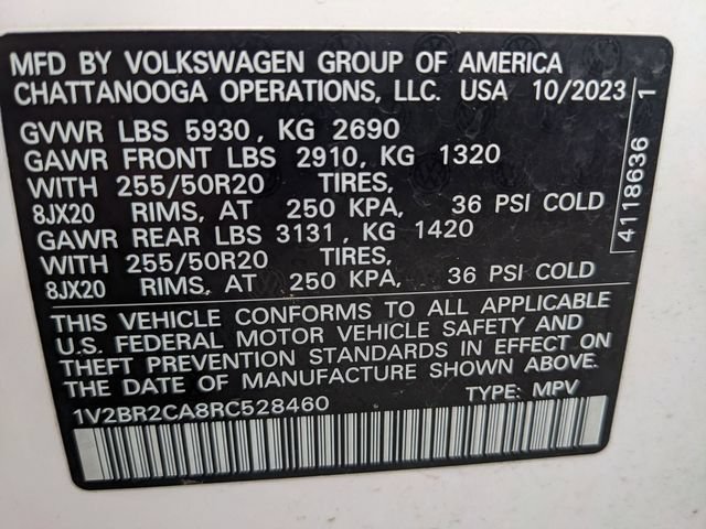 Used 2024 Volkswagen Atlas SEL AWD/4WD image 34