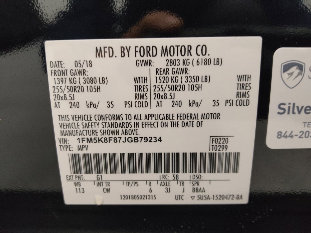 Used 2018 Ford Explorer Limited w/ Equipment Group 301A AWD/4WD image 33