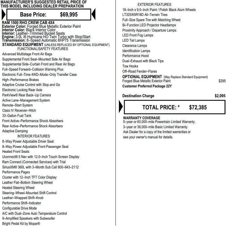 Used 2026 RAM 1500 RHO image 2
